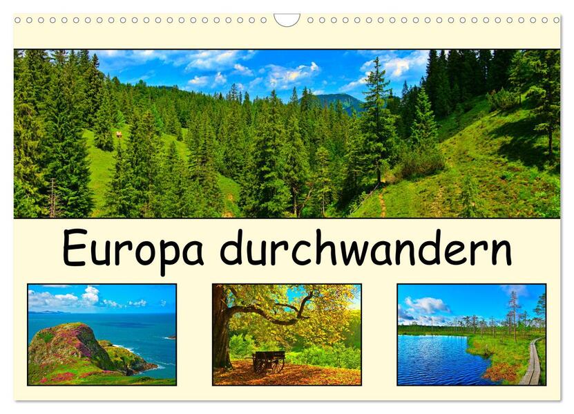 Europa durchwandern (Wandkalender 2026 DIN A3 quer) CALVENDO Monatskalender