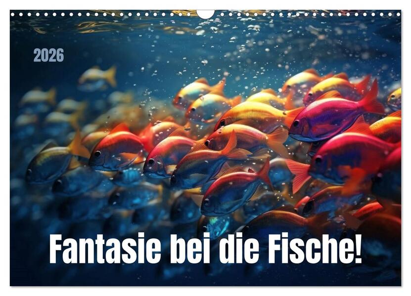 Fantasie bei die Fische! (Wandkalender 2026 DIN A3 quer) CALVENDO Monatskalender