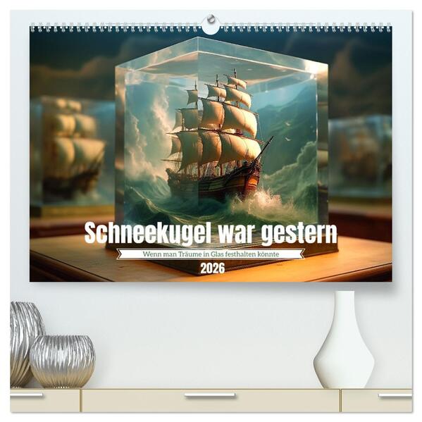 Schneekugel war gestern (hochwertiger Premium Wandkalender 2026 DIN A2 quer) Kunstdruck in Hochglanz