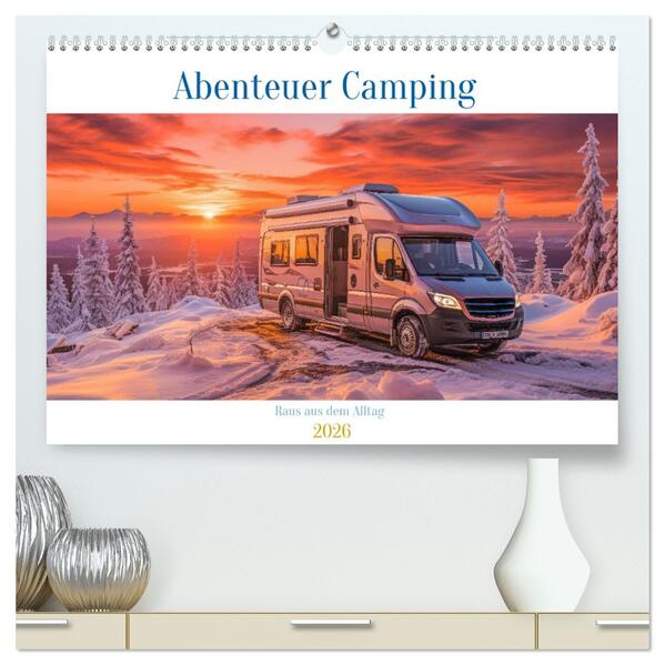 Abenteuer Camping (hochwertiger Premium Wandkalender 2026 DIN A2 quer) Kunstdruck in Hochglanz