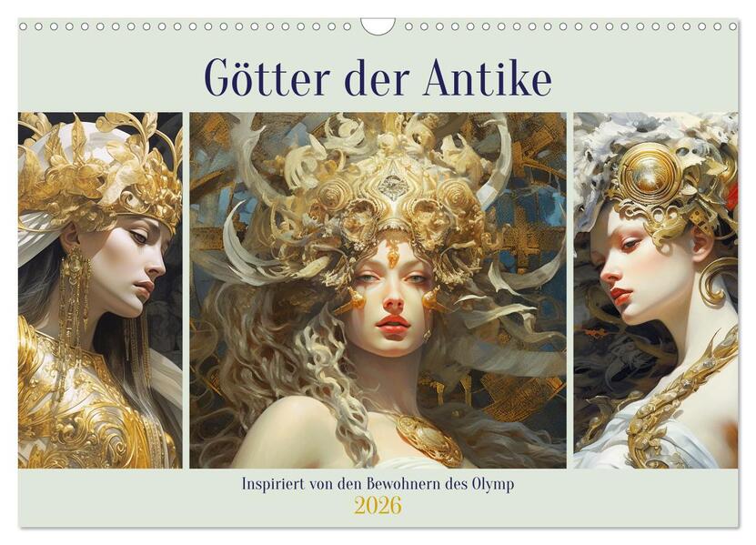 Götter der Antike. Inspiriert von den Bewohnern des Olymp (Wandkalender 2026 DIN A3 quer) CALVENDO Monatskalender
