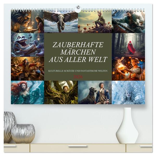 Zauberhafte Märchen aus aller Welt (hochwertiger Premium Wandkalender 2026 DIN A2 quer) Kunstdruck in Hochglanz