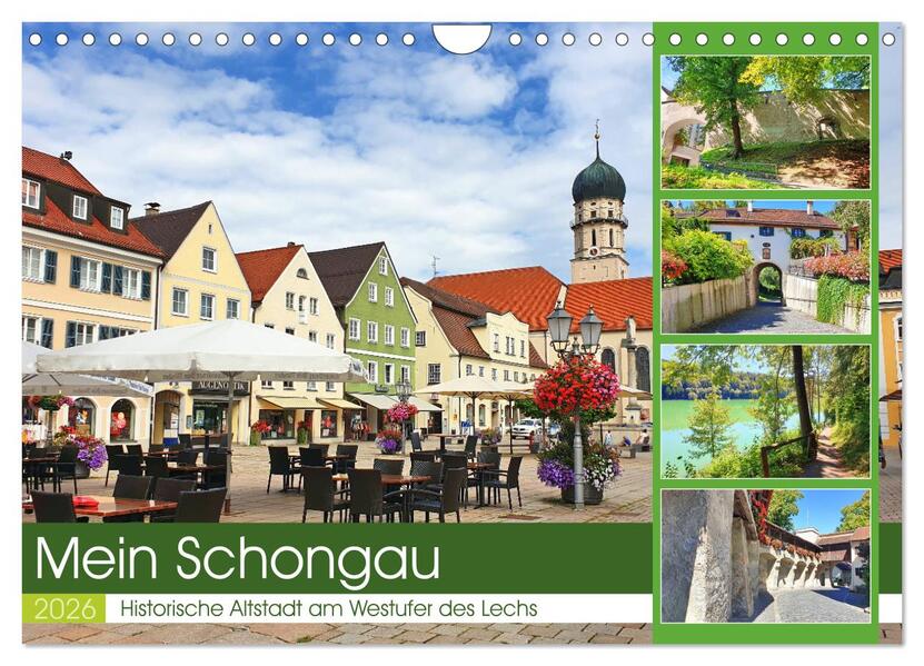 Mein Schongau - Historische Altstadt am Westufer des Lechs (Wandkalender 2026 DIN A4 quer) CALVENDO Monatskalender