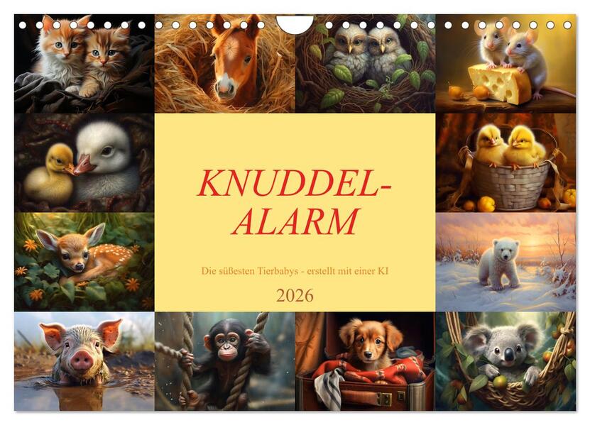 Knuddel-Alarm (Wandkalender 2026 DIN A4 quer) CALVENDO Monatskalender