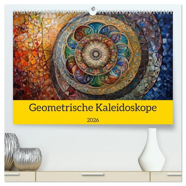 Geometrische Kaleidoskope (hochwertiger Premium Wandkalender 2026 DIN A2 quer) Kunstdruck in Hochglanz