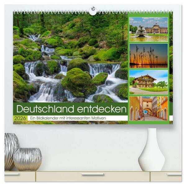 Deutschland entdecken (hochwertiger Premium Wandkalender 2026 DIN A2 quer) Kunstdruck in Hochglanz