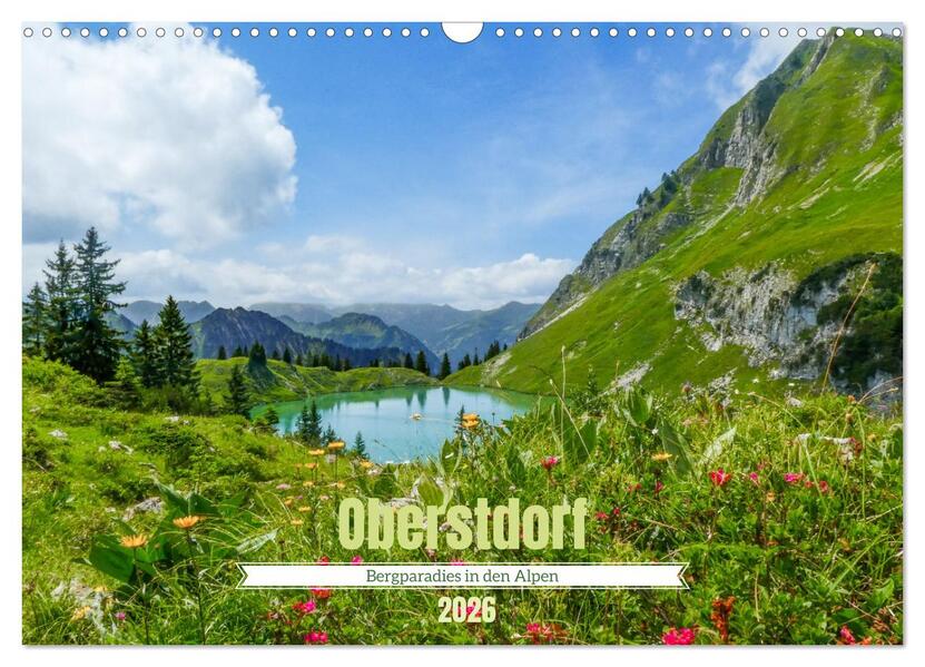 Oberstdorf - Bergparadies in den Alpen (Wandkalender 2026 DIN A3 quer) CALVENDO Monatskalender