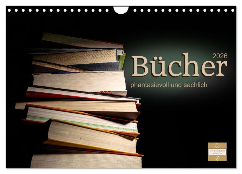 Bücher phantasievoll und sachlich (Wandkalender 2026 DIN A4 quer) CALVENDO Monatskalender