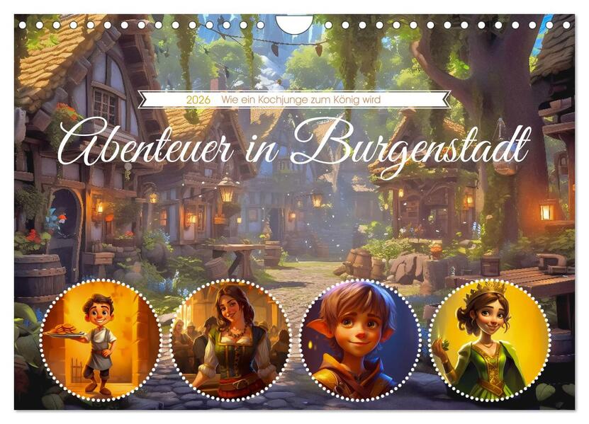 Abenteuer in Burgenstadt (Wandkalender 2026 DIN A4 quer) CALVENDO Monatskalender