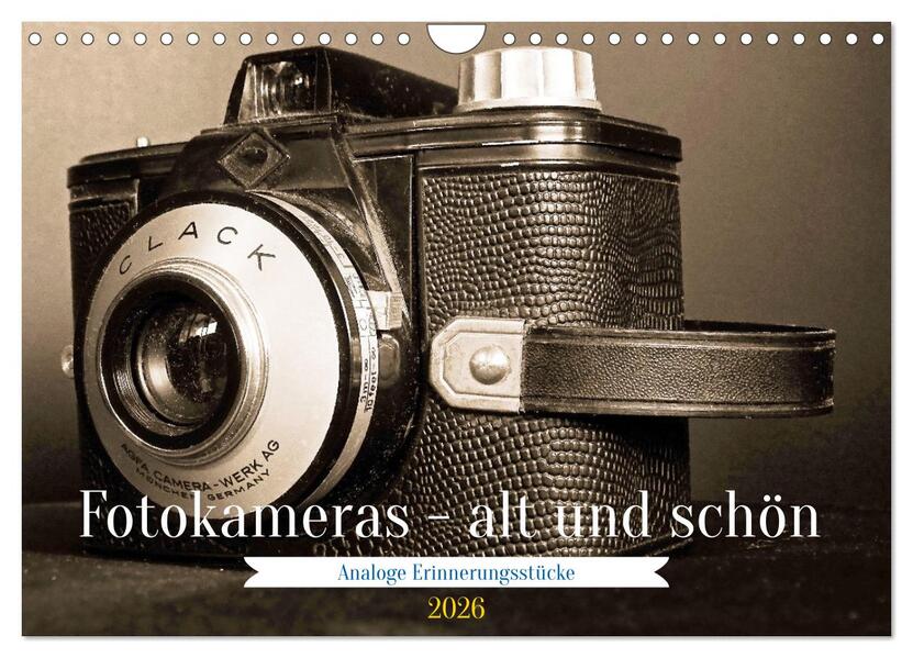 Fotokameras - alt und schön (Wandkalender 2026 DIN A4 quer) CALVENDO Monatskalender