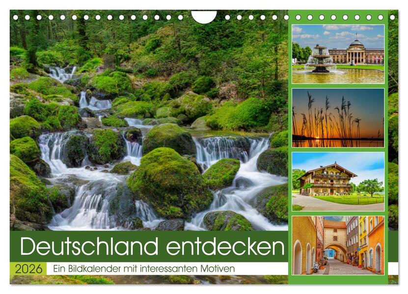 Deutschland entdecken (Wandkalender 2026 DIN A4 quer) CALVENDO Monatskalender