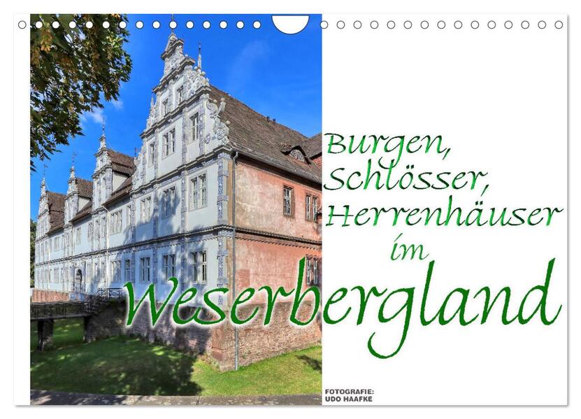 Burgen Schlösser Herrenhäuser im Weserbergland (Wandkalender 2026 DIN A4 quer) CALVENDO Monatskalender