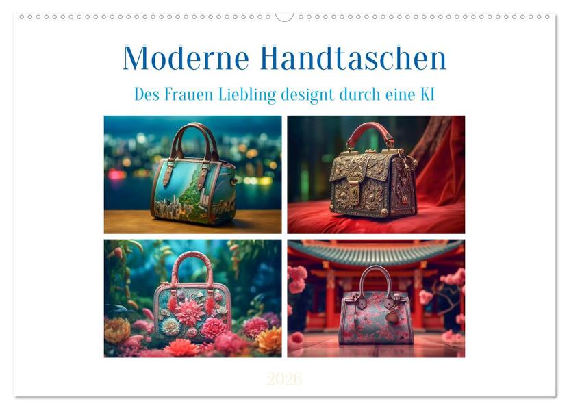Moderne Handtaschen (Wandkalender 2026 DIN A2 quer) CALVENDO Monatskalender