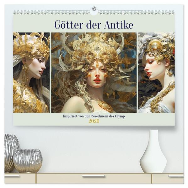 Götter der Antike. Inspiriert von den Bewohnern des Olymp (hochwertiger Premium Wandkalender 2026 DIN A2 quer) Kunstdruck in Hochglanz
