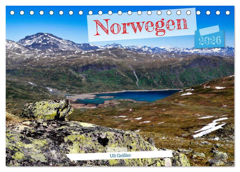 Norwegen Wanderbar (Tischkalender 2026 DIN A5 quer) CALVENDO Monatskalender