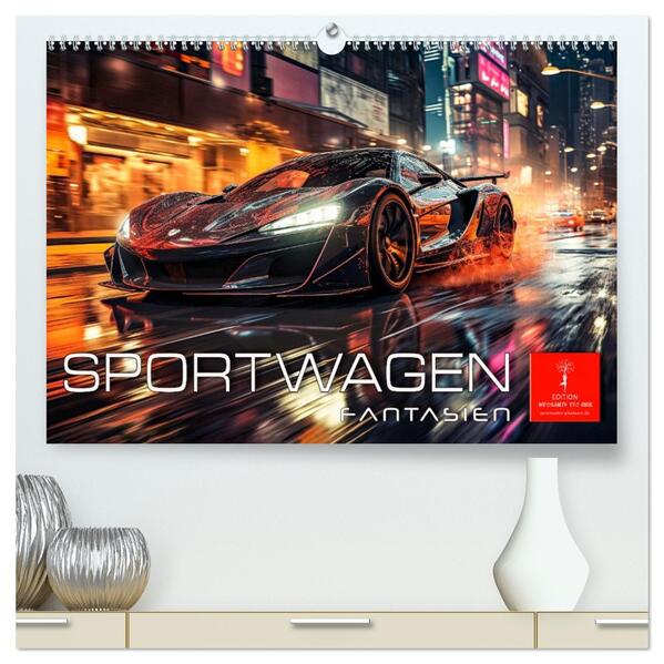 Sportwagen Fantasien (hochwertiger Premium Wandkalender 2026 DIN A2 quer) Kunstdruck in Hochglanz