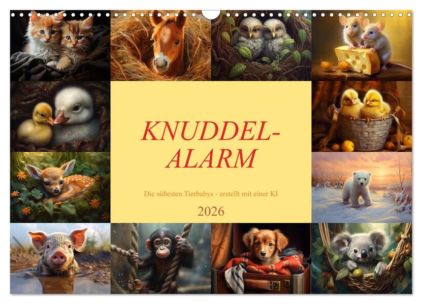 Knuddel-Alarm (Wandkalender 2026 DIN A3 quer) CALVENDO Monatskalender