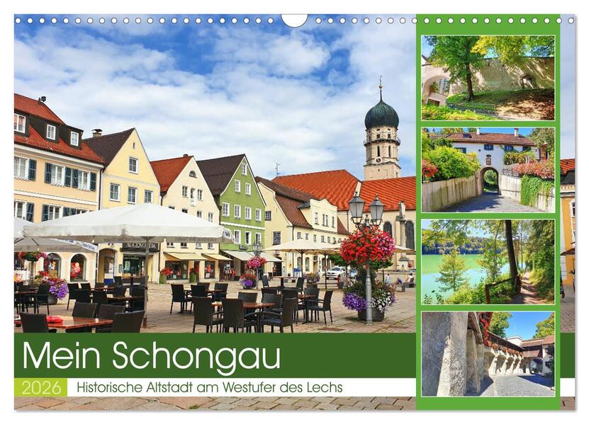 Mein Schongau - Historische Altstadt am Westufer des Lechs (Wandkalender 2026 DIN A3 quer) CALVENDO Monatskalender