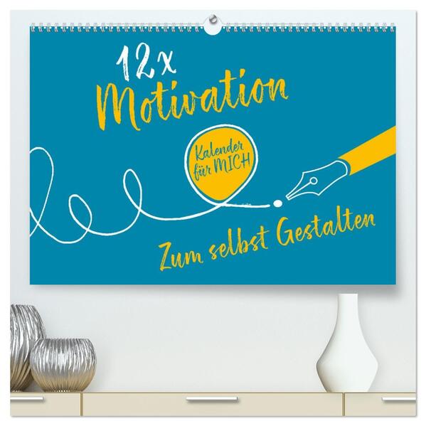 12 x Motivation - Bastelkalender (hochwertiger Premium Wandkalender 2026 DIN A2 quer) Kunstdruck in Hochglanz