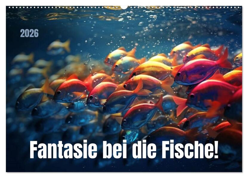 Fantasie bei die Fische! (Wandkalender 2026 DIN A2 quer) CALVENDO Monatskalender