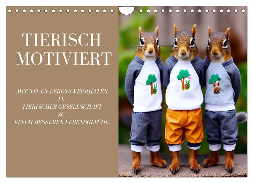 Tierisch motiviert (Wandkalender 2026 DIN A4 quer) CALVENDO Monatskalender
