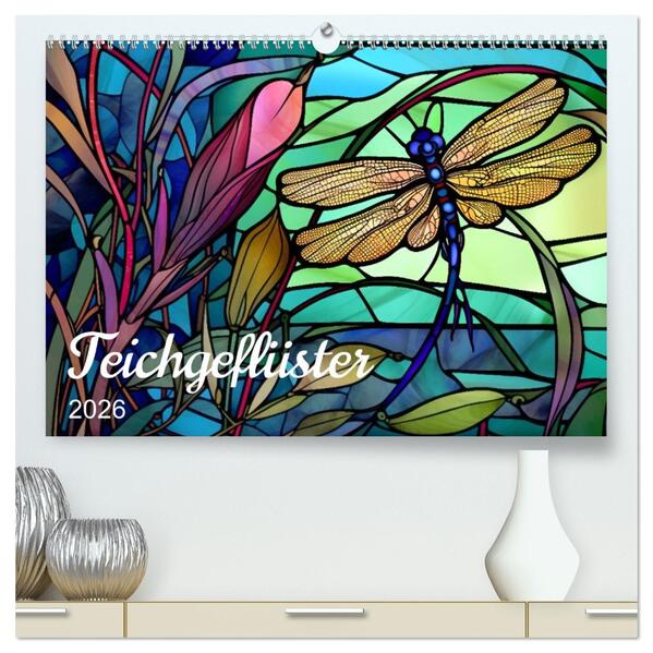 Teichgeflüster (hochwertiger Premium Wandkalender 2026 DIN A2 quer) Kunstdruck in Hochglanz