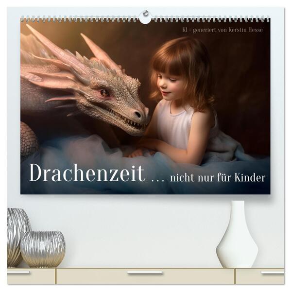 Drachenzeit . . nicht nur für Kinder (hochwertiger Premium Wandkalender 2026 DIN A2 quer) Kunstdruck in Hochglanz
