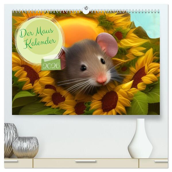 Der Maus Kalender (hochwertiger Premium Wandkalender 2026 DIN A2 quer) Kunstdruck in Hochglanz