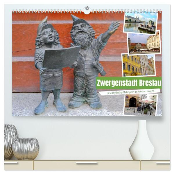 Zwergenstadt Breslau (hochwertiger Premium Wandkalender 2026 DIN A2 quer) Kunstdruck in Hochglanz
