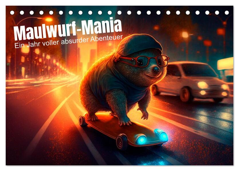 Maulwurf Mania Ein Jahr voller absurder Abenteuer (Tischkalender 2026 DIN A5 quer) CALVENDO Monatskalender