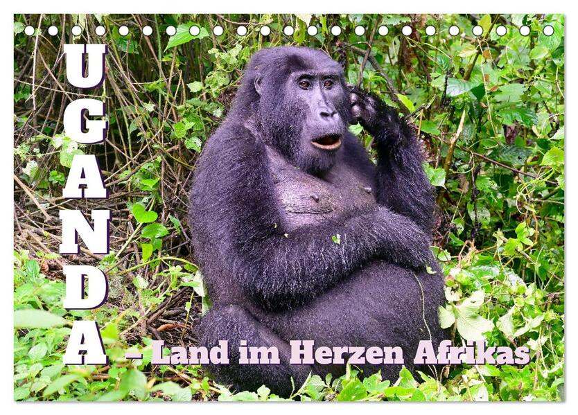 Uganda - Land im Herzen Afrikas (Tischkalender 2026 DIN A5 quer) CALVENDO Monatskalender