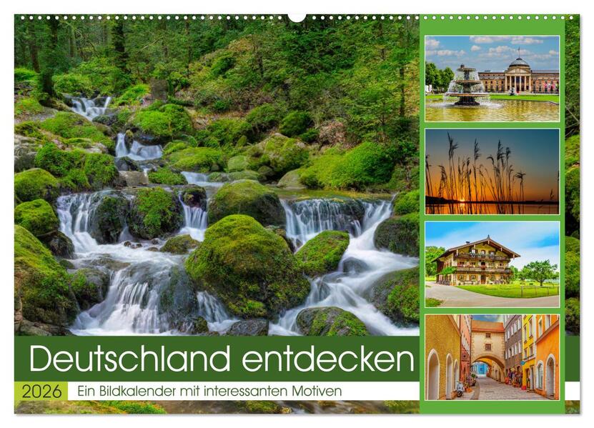 Deutschland entdecken (Wandkalender 2026 DIN A2 quer) CALVENDO Monatskalender