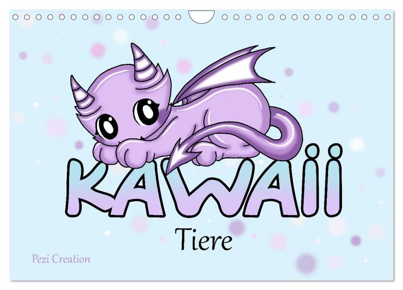 niedliche Kawaii Tiere (Wandkalender 2026 DIN A4 quer) CALVENDO Monatskalender