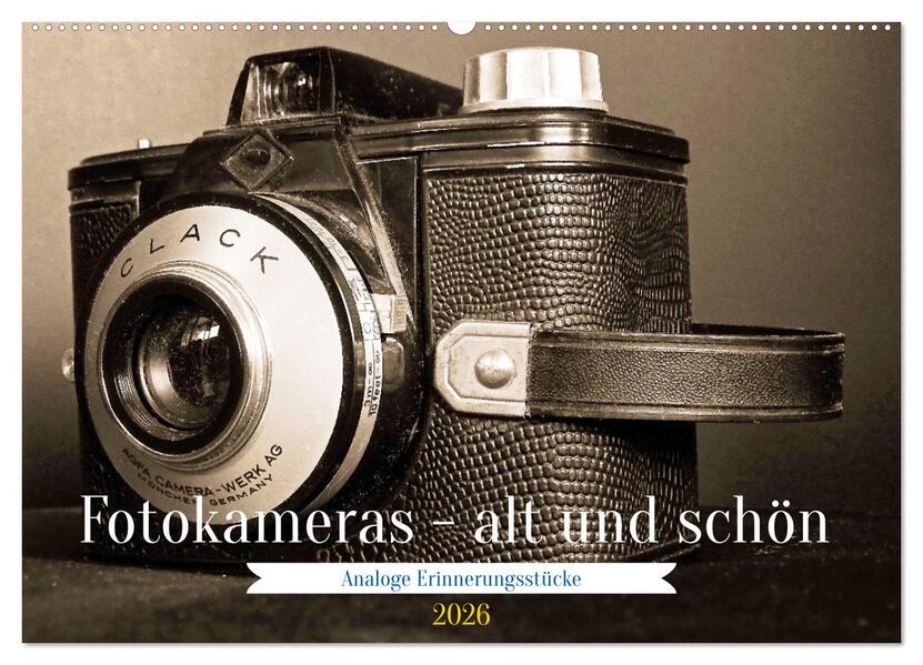 Fotokameras - alt und schön (Wandkalender 2026 DIN A2 quer) CALVENDO Monatskalender