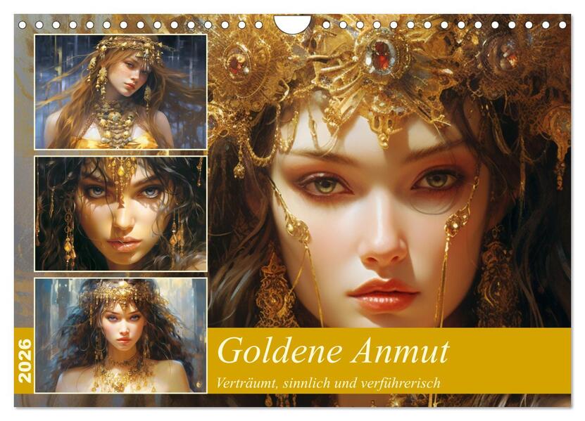 Goldene Anmut. Verträumt sinnlich und verführerisch (Wandkalender 2026 DIN A4 quer) CALVENDO Monatskalender