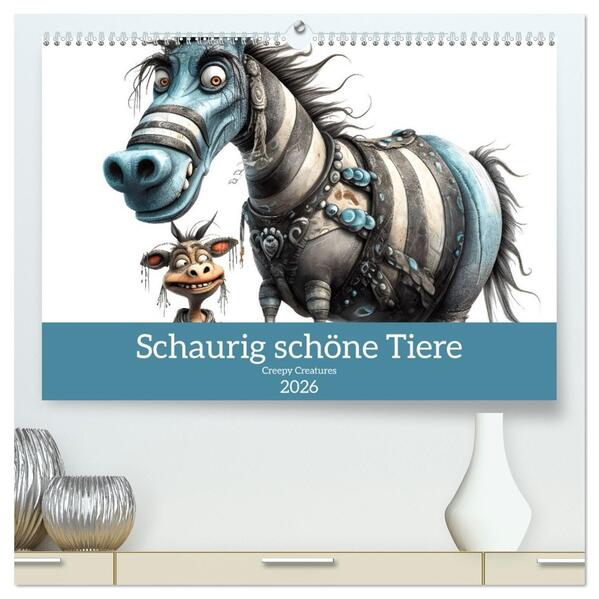 Creepy Creatures (hochwertiger Premium Wandkalender 2026 DIN A2 quer) Kunstdruck in Hochglanz