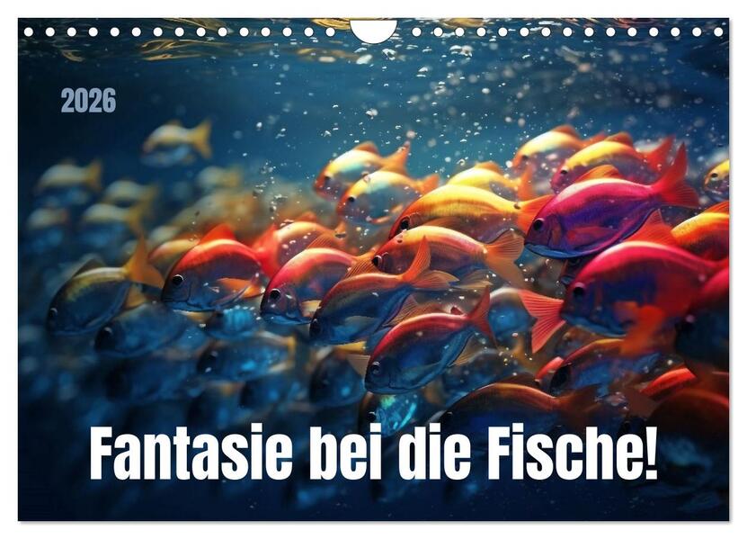 Fantasie bei die Fische! (Wandkalender 2026 DIN A4 quer) CALVENDO Monatskalender