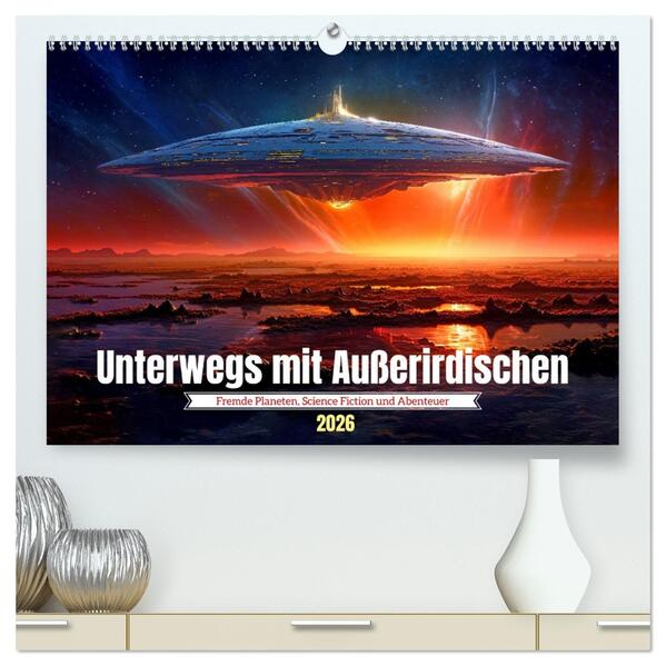 Unterwegs mit Außerirdischen (hochwertiger Premium Wandkalender 2026 DIN A2 quer) Kunstdruck in Hochglanz
