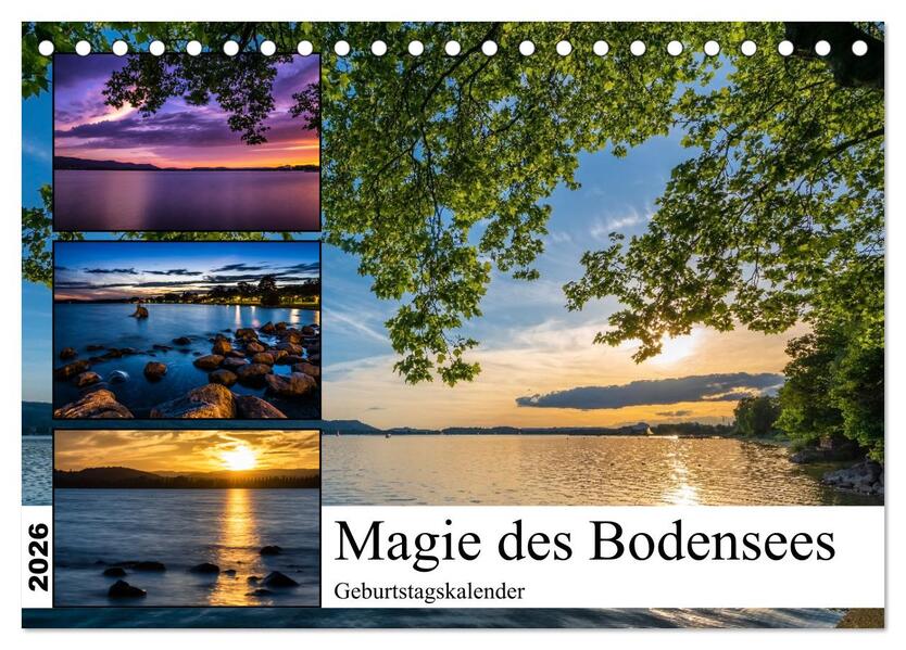 Magie des Bodensees (Tischkalender 2026 DIN A5 quer) CALVENDO Monatskalender