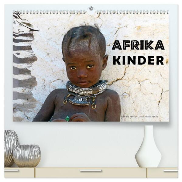 Afrika Kinder (hochwertiger Premium Wandkalender 2026 DIN A2 quer) Kunstdruck in Hochglanz