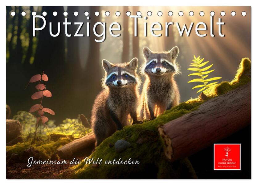 Putzige Tierwelt - gemeinsam die Welt entdecken (Tischkalender 2026 DIN A5 quer) CALVENDO Monatskalender