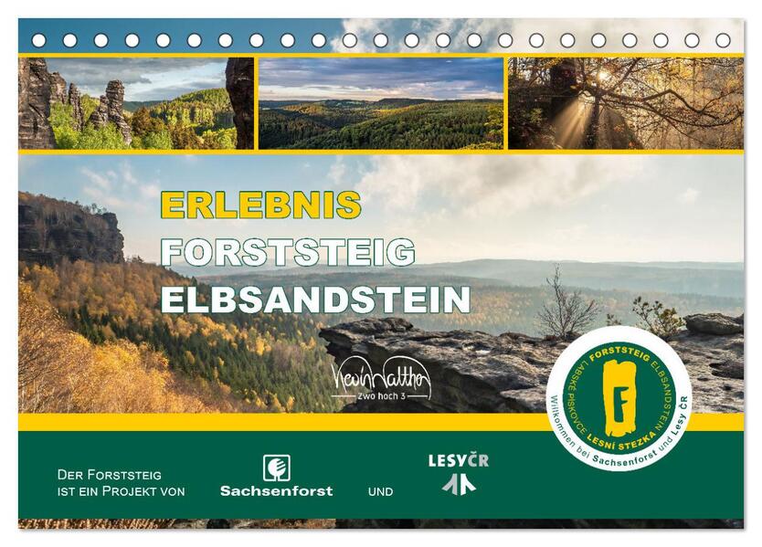 Erlebnis Forststeig Elbsandstein (Tischkalender 2026 DIN A5 quer) CALVENDO Monatskalender