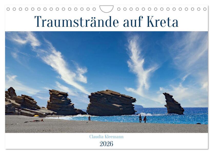 Traumstrände auf Kreta (Wandkalender 2026 DIN A4 quer) CALVENDO Monatskalender