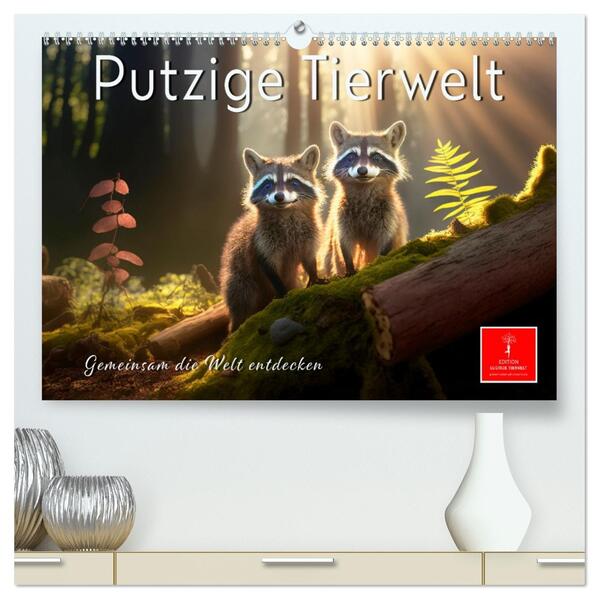 Putzige Tierwelt - gemeinsam die Welt entdecken (hochwertiger Premium Wandkalender 2026 DIN A2 quer) Kunstdruck in Hochglanz