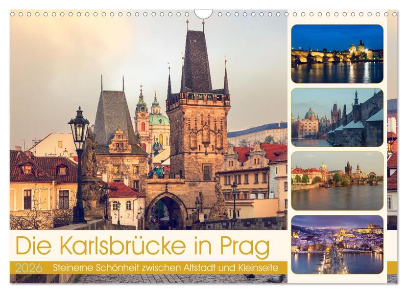 Die Karlsbrücke in Prag (Wandkalender 2026 DIN A3 quer) CALVENDO Monatskalender