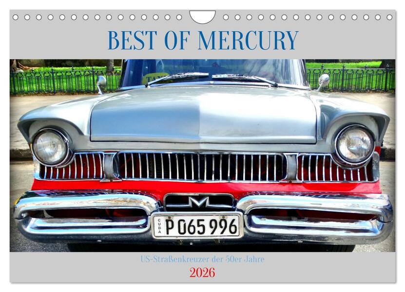 BEST OF MERCURY - US-Straßenkreuzer der 50er Jahre (Wandkalender 2026 DIN A4 quer) CALVENDO Monatskalender