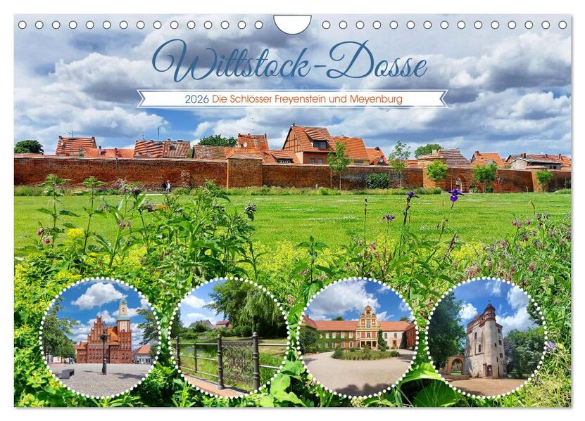 Wittstock-Dosse - Die Schlösser Freyenstein und Meyenburg (Wandkalender 2026 DIN A4 quer) CALVENDO Monatskalender