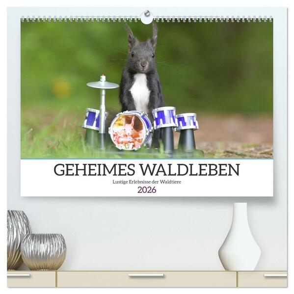 Geheimes Waldleben (hochwertiger Premium Wandkalender 2026 DIN A2 quer) Kunstdruck in Hochglanz