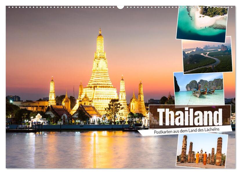 Thailand - Postkarten aus dem Land des Lächelns (Wandkalender 2026 DIN A2 quer) CALVENDO Monatskalender