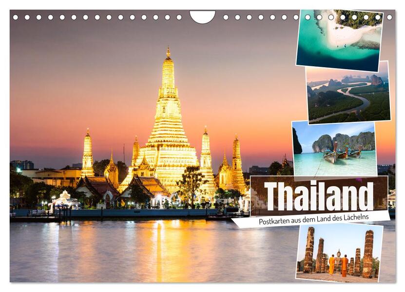 Thailand - Postkarten aus dem Land des Lächelns (Wandkalender 2026 DIN A4 quer) CALVENDO Monatskalender